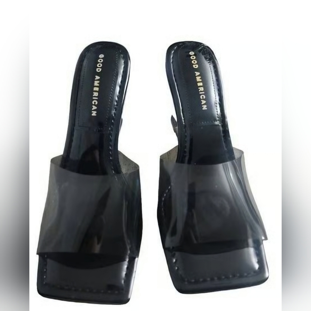 Good American Cinderella square-toe sandal